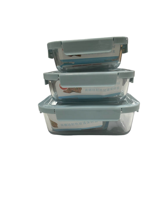 3 PIECE AIRTIGHT FOOD STORAGE CONTAINER SET WITH LOCKING LIDS – BPA FREE STACKABLE KITCHEN STORAGE