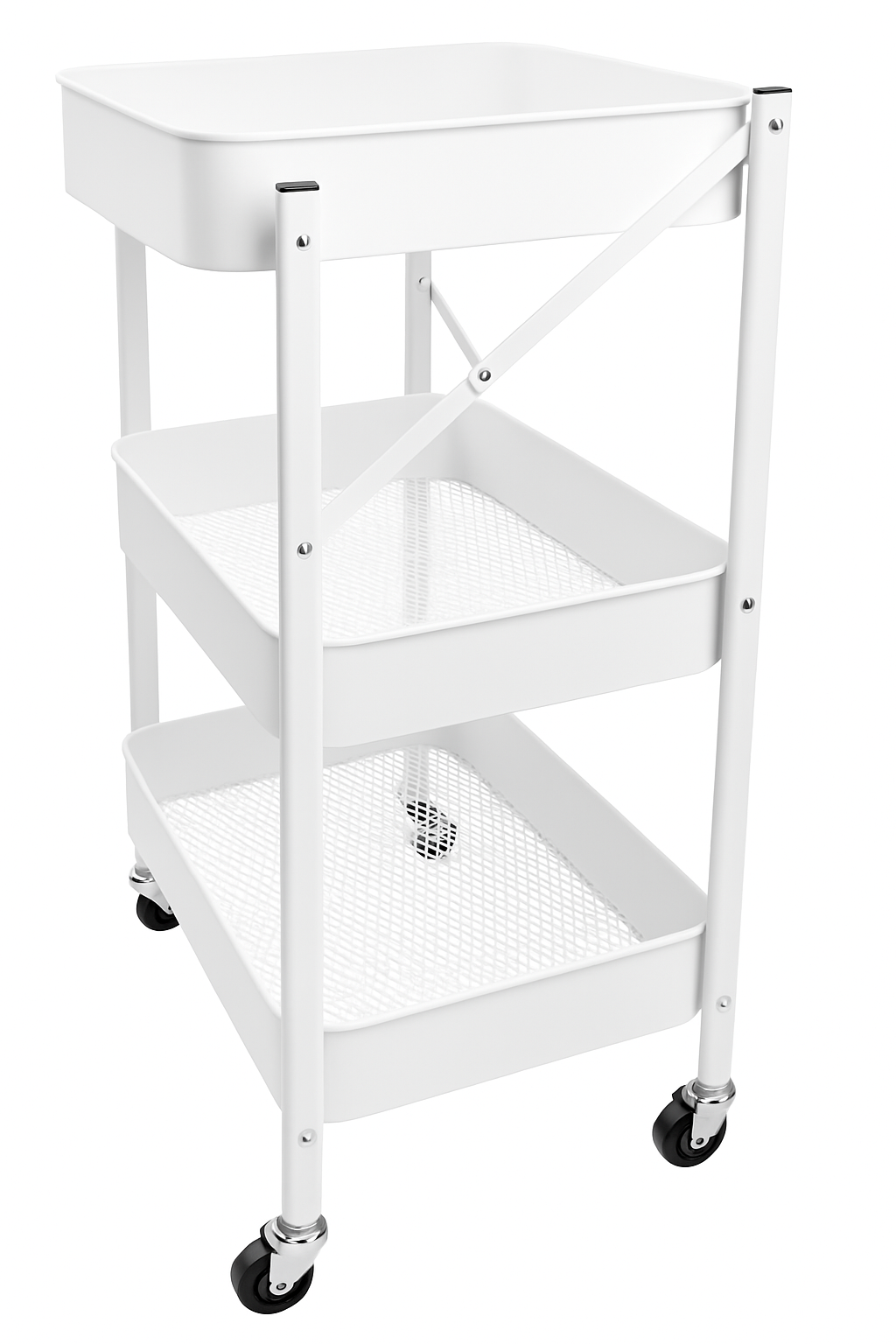 FOLDABLE ROLLING STORAGE CART WITH WHEELS