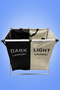 DUAL COMPARTMENT LAUNDRY SORTER HAMPER