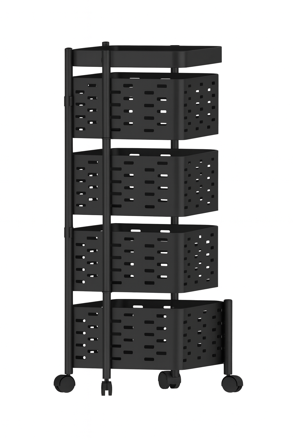 MULTI-TIER ROLLING STORAGE CART WITH BASKETS