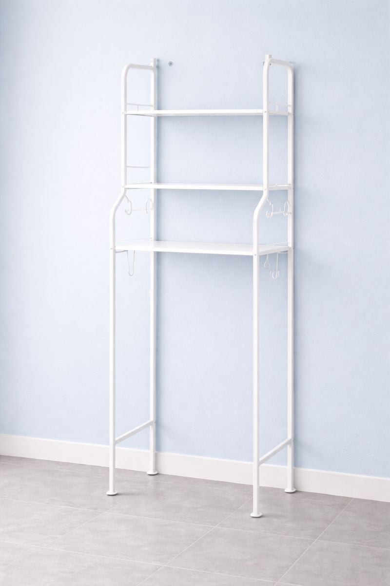 OVER-THE-TOILET BATHROOM STORAGE SHELF RACK