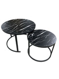 Black Marble Nesting Coffee Tables – Set of 2