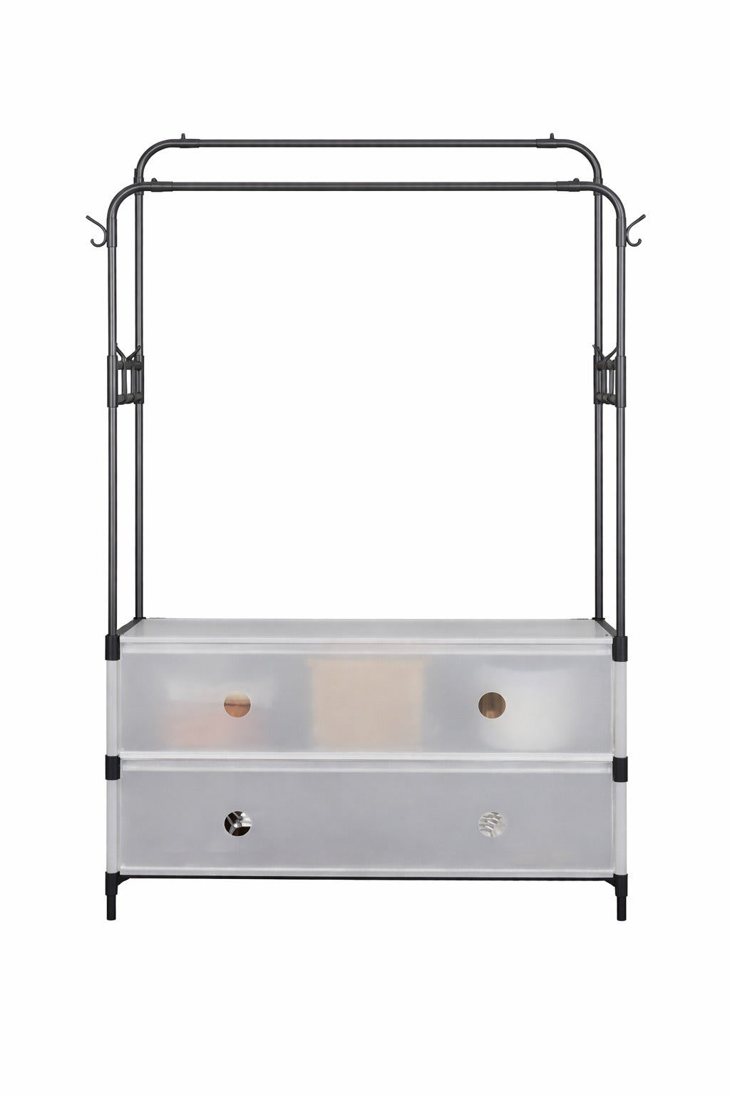 MINIMALIST CLOTHING RACK ORGANIZER WITH SOFT PASTEL AESTHETIC