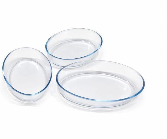 CLEAR GLASS MIXING BOWL SET – MULTI-PURPOSE KITCHEN SERVING BOWLS