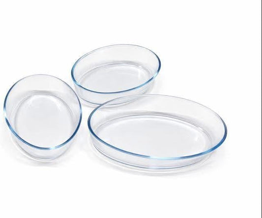 CLEAR GLASS MIXING BOWL SET – MULTI-PURPOSE KITCHEN SERVING BOWLS