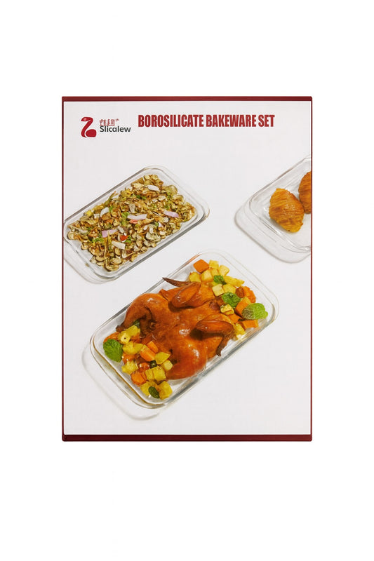 BOROSILICATE GLASS BAKEWARE SET – HEAT RESISTANT OVEN DISHES