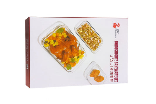 BOROSILICATE GLASS BAKEWARE SET – HEAT RESISTANT OVEN DISHES