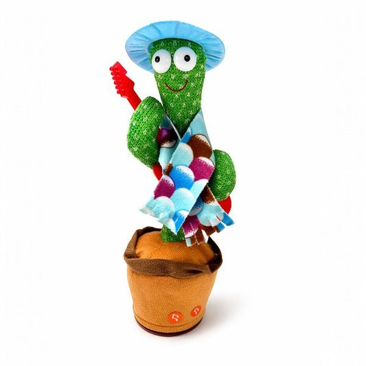 Dancing Musical Cactus Toy with Guitar – Talking & Singing Plush Interactive Toy for Kids