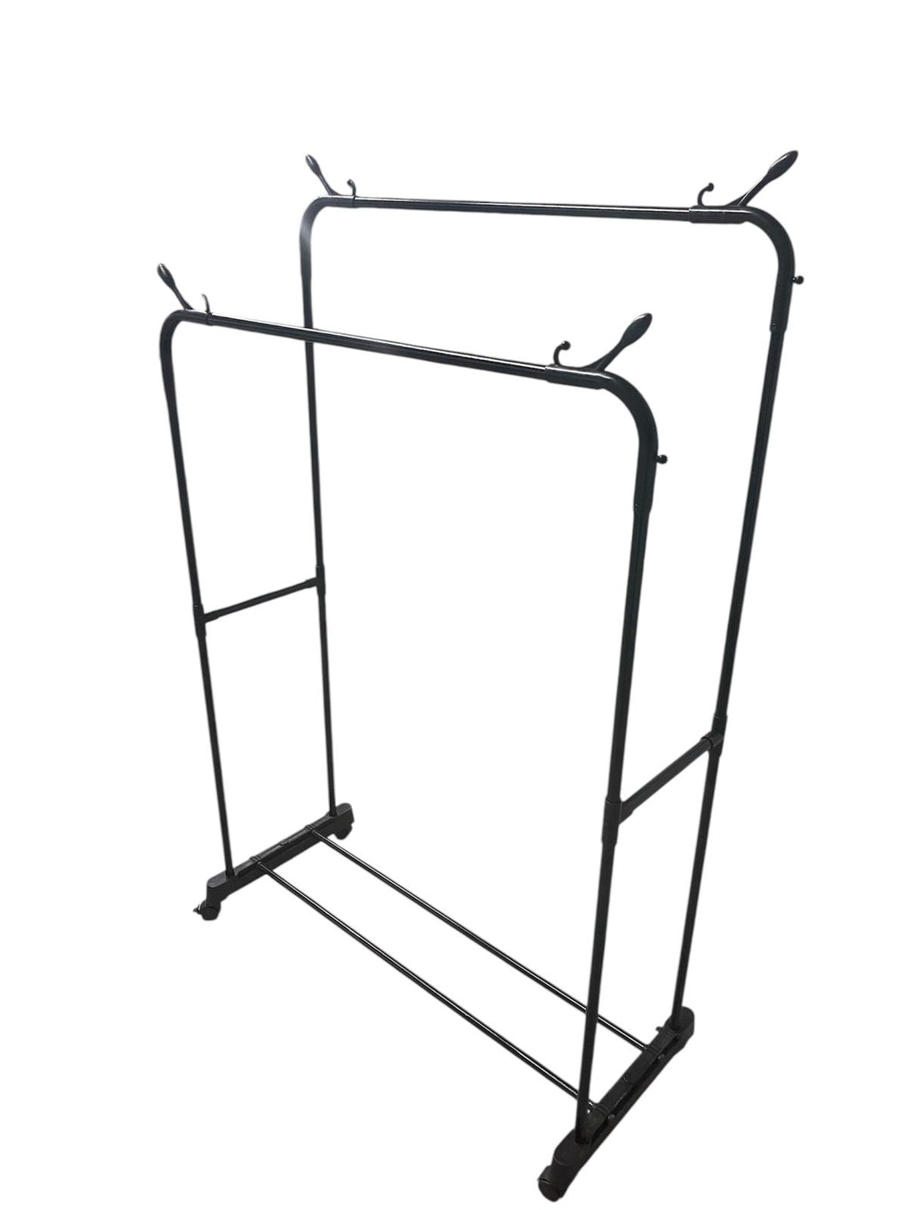 DOUBLE RAIL ROLLING GARMENT RACK