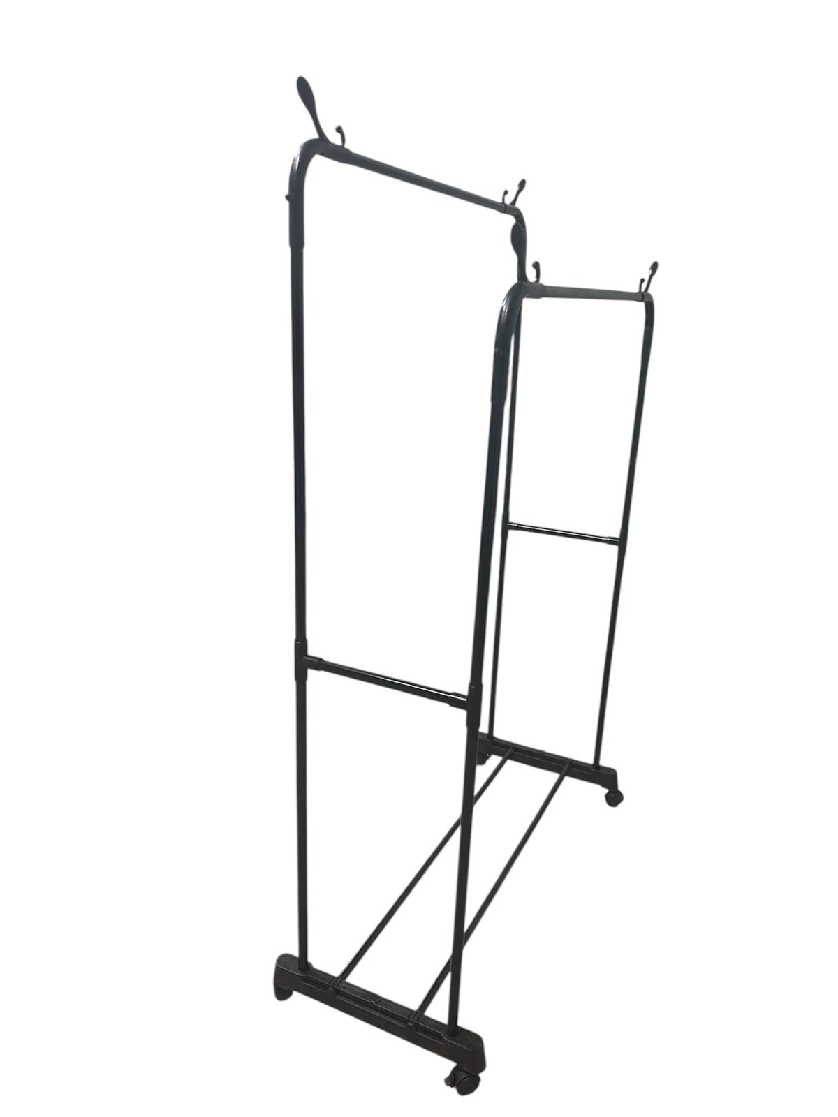 DOUBLE RAIL ROLLING GARMENT RACK