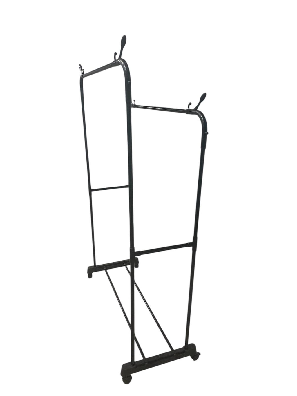 DOUBLE RAIL ROLLING GARMENT RACK