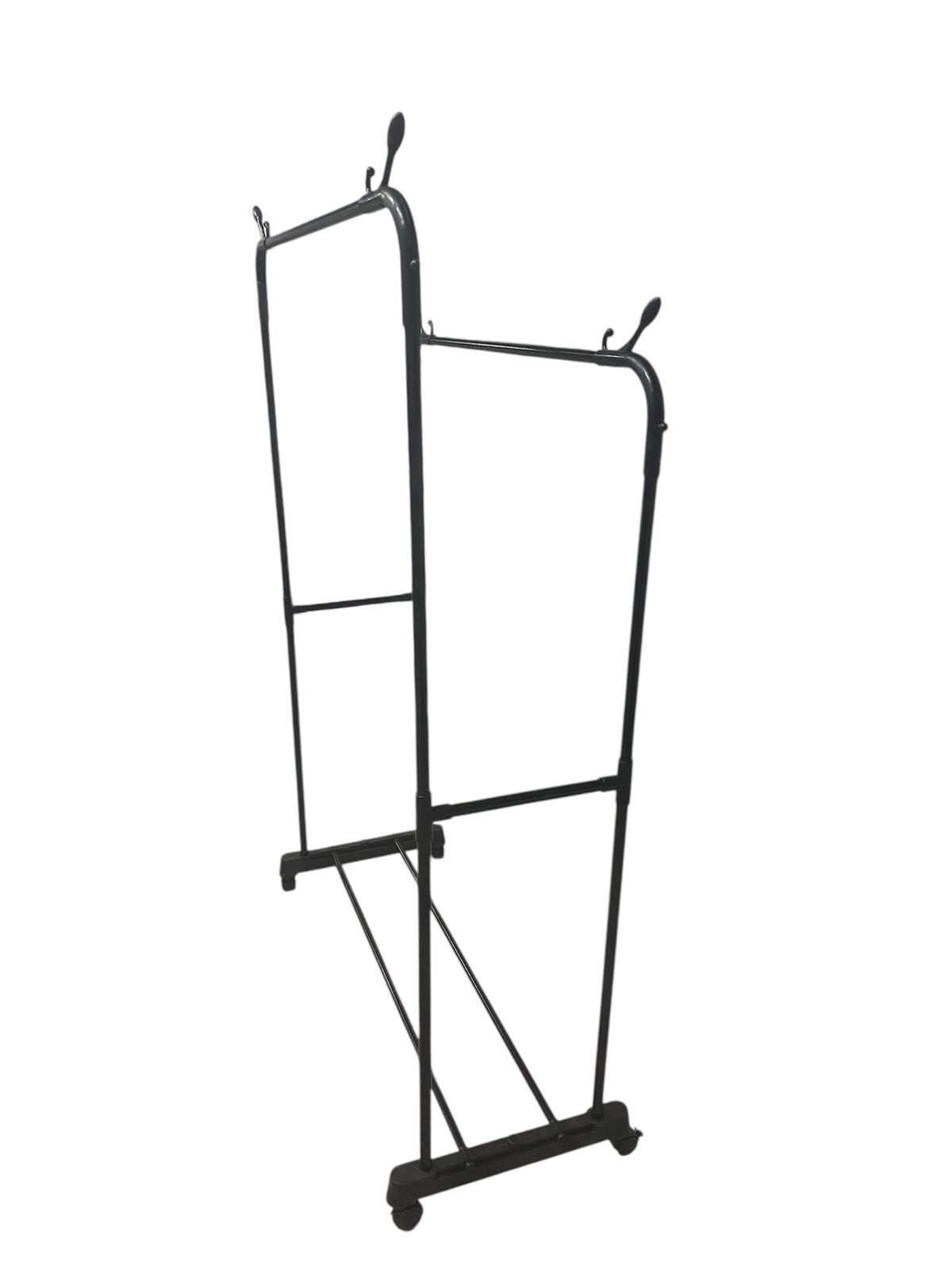 DOUBLE RAIL ROLLING GARMENT RACK