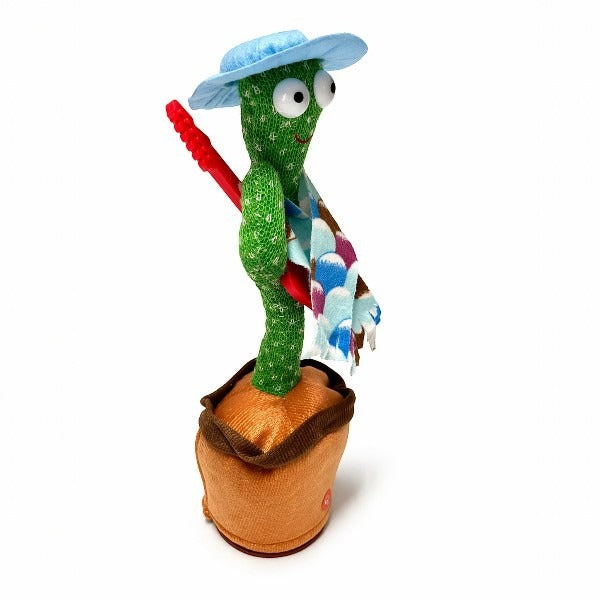 Dancing Musical Cactus Toy with Guitar – Talking & Singing Plush Interactive Toy for Kids