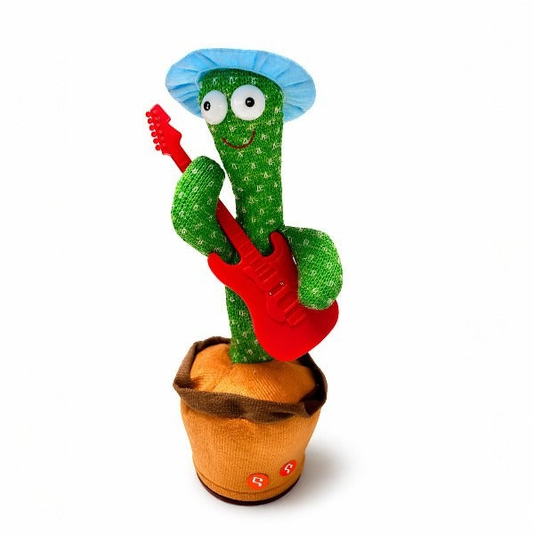 Dancing Musical Cactus Toy with Guitar – Talking & Singing Plush Interactive Toy for Kids
